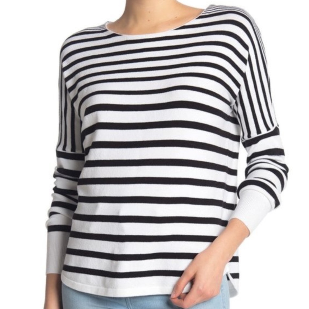 French Connection Soft Striped Drop Shoulder Sweater